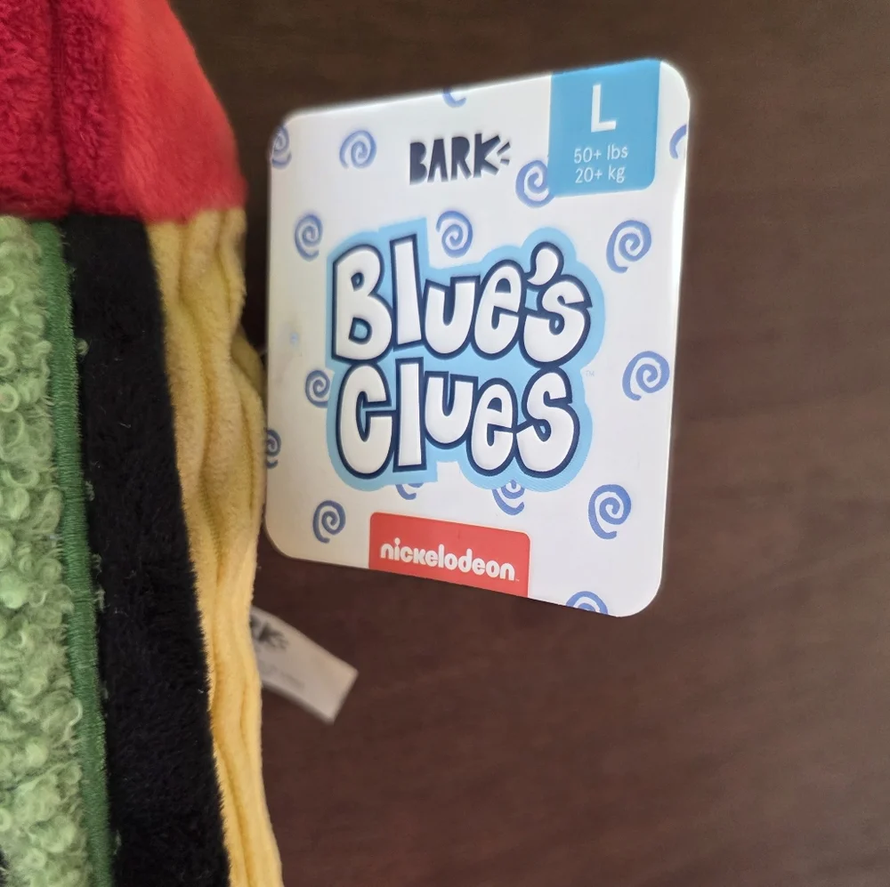 NWT Bark Box Blues Clues Handy Dandy Notebook Sz LG Dog Toy Crinkle Squeaker